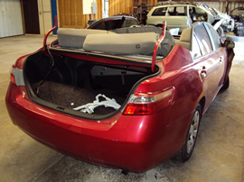 2007 TOYOTA CAMRY LE, 2.4 L ENGINE, AUTOMATIC TRANSMISSION, COLOR-RED, STK # Z11170