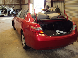 2007 TOYOTA CAMRY LE, 2.4 L ENGINE, AUTOMATIC TRANSMISSION, COLOR-RED, STK # Z11170