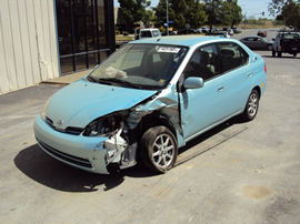 2003 TOYOTA PRIUS 4 DOOR SEDAN, 1.5L ,COLOR GREEN , STK # Z11172
