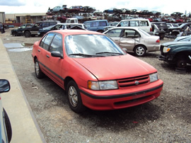 1994 Toyota Tercel DX model 4 door ,1.5L Engine, Automatic 3spd,Color Red, STK# Z11177