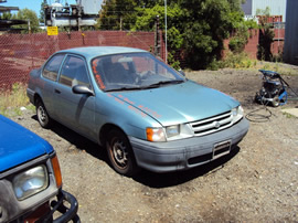 1994 TOYOTA TERCEL STNDRD MODEL ,2 DOOR 1.5L ENGINE, MANUAL TRANSMISSON 4 SPEED, COLOR GREEN, STK #Z11178