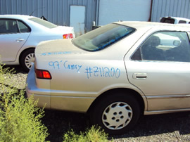 1997 TOYOTA CAMRY 2.2L AT CA EMISSIONS COLOR GOLD STK # Z11200