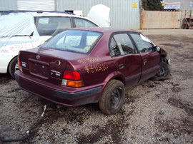 1996 TOYOTA TERCEL 4 DOOR SEDAN 1.5L  AT COLOR RED STK # Z11210