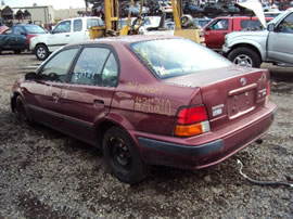 1996 TOYOTA TERCEL 4 DOOR SEDAN 1.5L  AT COLOR RED STK # Z11210