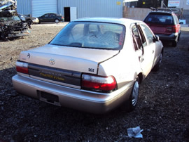 1997 TOYOTA COROLLA STNDRD MODEL 1.6L AT 3 SPEED COLOR TAN STK # Z11215