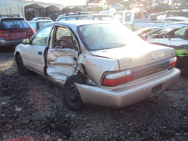 1997 TOYOTA COROLLA STNDRD MODEL 1.6L AT 3 SPEED COLOR TAN STK # Z11215