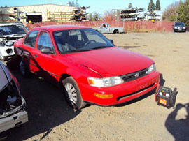 1995 TOYOTA COROLLA 4 DOOR SEDAN STANDARD MODEL 1.6L AT 3SPEED FWD COLOR RED STK Z11217