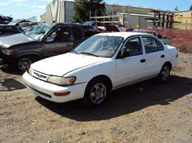 1997 TOYOTA COROLLA CE MODEL 4 DOOR SEDAN 1.8L MT FWD COLOR WHITE STK Z1237