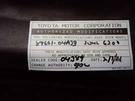2005 TOYOTA TACOMA 4 DOOR CREW CAB PRE RUNNER SR5 MODEL 4.0L AT 2WD COLOR BLACK STK Z12251