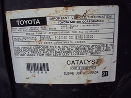 2005 TOYOTA TUNDRA 4 DOOR CREW CAB LIMITED MODEL 4.7L V8 AT 4WD COLOR GRAY STK Z12257