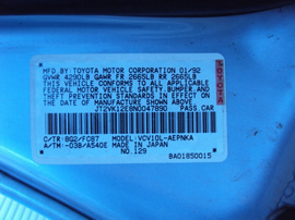 1992 TOYOTA CAMRY 4 DOOR SEDAN 3.0L AT COLOR BLUE STK Z12258