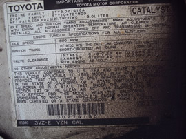 1995 TOYOTA 4RUNNER 3.0L AT 4X4 COLOR WHITE STK Z12262