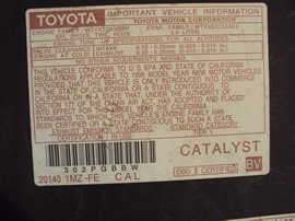 1998 TOYOTA SIENNA 5DOOR XLE MODEL 3.0L AT FWD COLOR GREEN STK Z12264