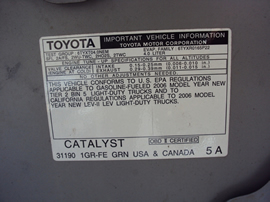 2006 TOYOTA TACOMA XTRA CAB SR5 PRERUNNER WITH OFF ROAD PACKAGE 4.0L V6 AT 2WD WITH REAR DIFF LOCK ,COLOR SILVER STK Z12281 