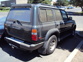 1996 TOYOTA LANDCRUISER AWD, 4.5L ENGINE COLOR BLACK STK # Z12287