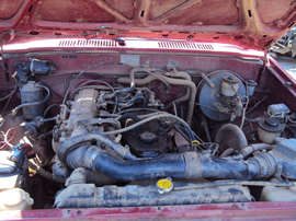 1988 TOYOTA PICK UP REGULAR CAB,2.4L EFI MT 4X4 COLOR RED STK Z12299