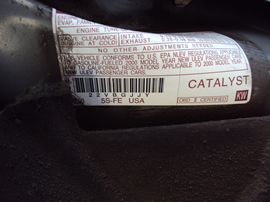 2000 TOYOTA CAMRY 4 DOOR SEDAN CE MODEL 2.2L AT COLOR SILVER STK Z12317