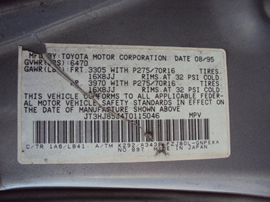 1996 TOYOTA LAND CRUISER SUV STD MDL 4.5L AT AWD COLOR GRAY STK Z12319