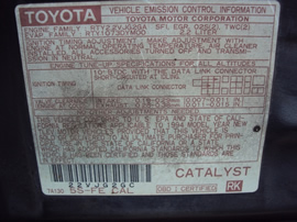 1994 TOYOTA CAMRY 4 DOOR SEDAN LE MODEL 2.2L AT CALIFORNIA EMISSIONS  FWD COLOR GREEN STK Z12326