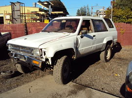 1986 TOYOTA 4RUNNER SR5 2 DOOR 2.4L TURBO EFI AT 4X4 COLOR WHITE STK Z12330