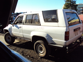 1986 TOYOTA 4RUNNER SR5 2 DOOR 2.4L TURBO EFI AT 4X4 COLOR WHITE STK Z12330