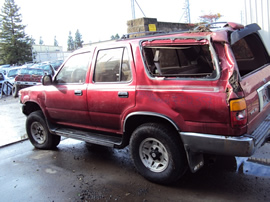 1995 TOYOTA 4RUNNER SUV SR5 MODEL 3.0L V6 MT 4X4 COLOR RED STK #Z12357