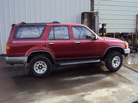 1995 TOYOTA 4RUNNER SUV SR5 MODEL 3.0L V6 MT 4X4 COLOR RED STK #Z12357