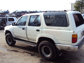 1992 TOYOTA 4RUNNER SR5 MODEL 4 DOOR 3.0L V6 AT 4WD COLOR WHITE STK Z13367