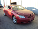 2007 TOYOTA CAMRY 4 DOOR SEDAN LE MODEL 2.4L AT 2WD COLOR RED STK Z13379